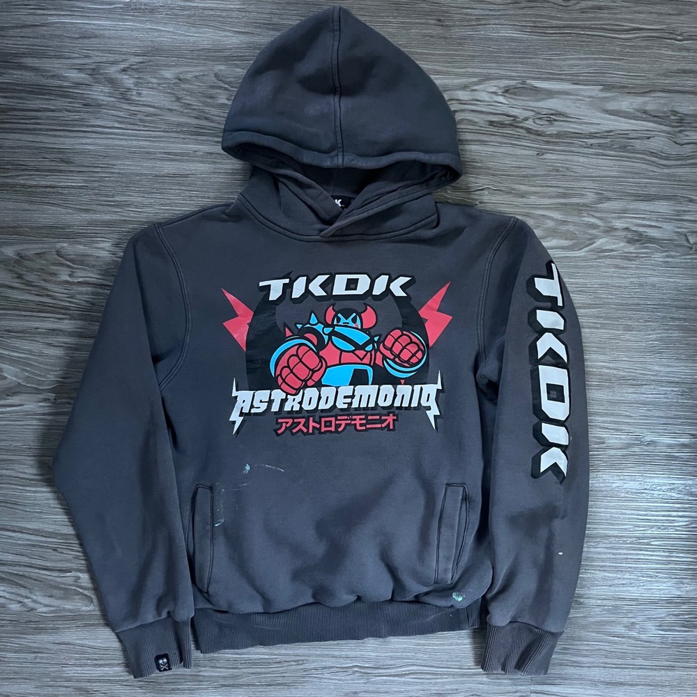 TKDK Tokidoki Astrodemonio Graphic Hoodie Charcoal Gray Streetwear Small